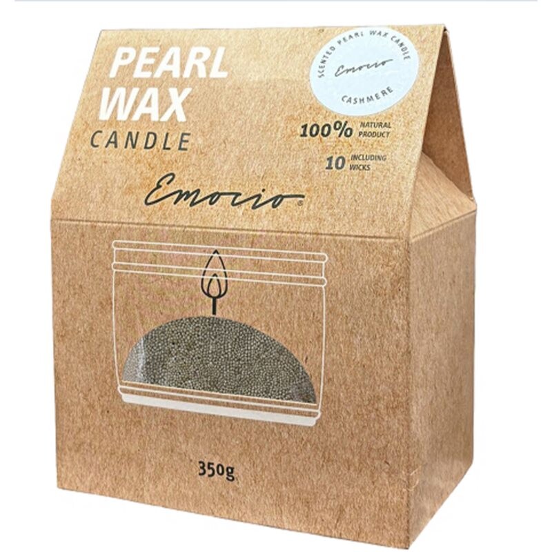 Emocio Pearl wax Cashmere White scented candle 350 g