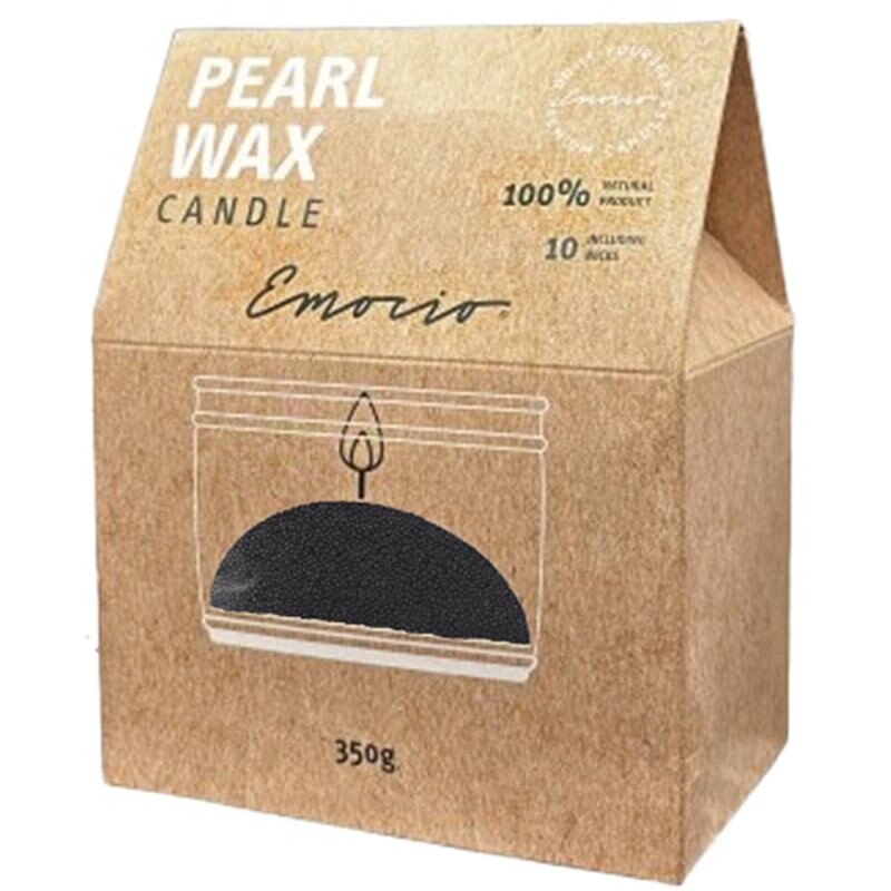 Emocio Pearl wax Black candle 350 g