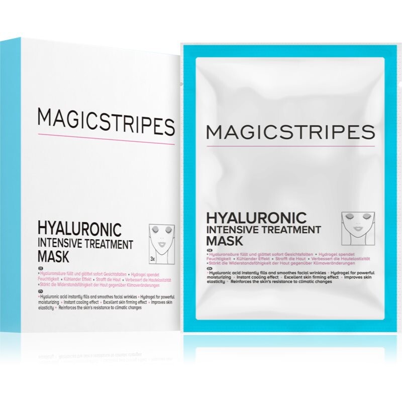 MAGICSTRIPES Hyaluronic Intensive Treatment Mask intensive hydrogel mask with hyaluronic acid 3 pc