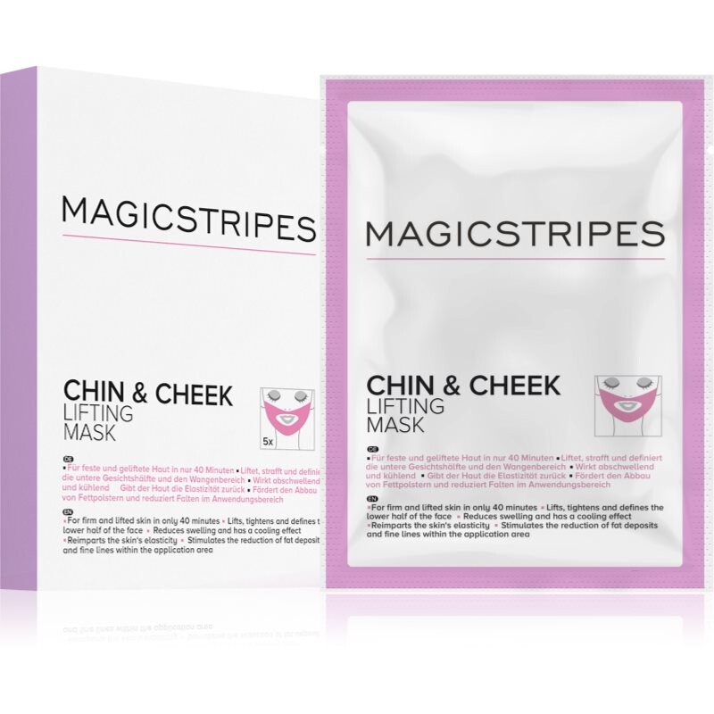 MAGICSTRIPES Chin & Cheek Lifting Mask firming hydrogel mask for the neck and face 5 pc