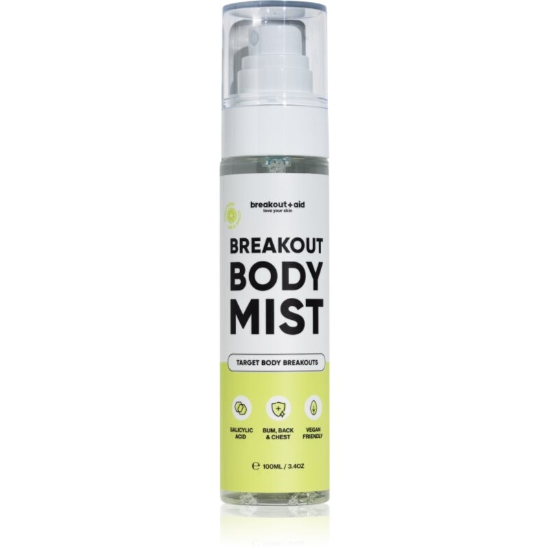 breakout + aid Body Mist body spray to treat acne 100 ml
