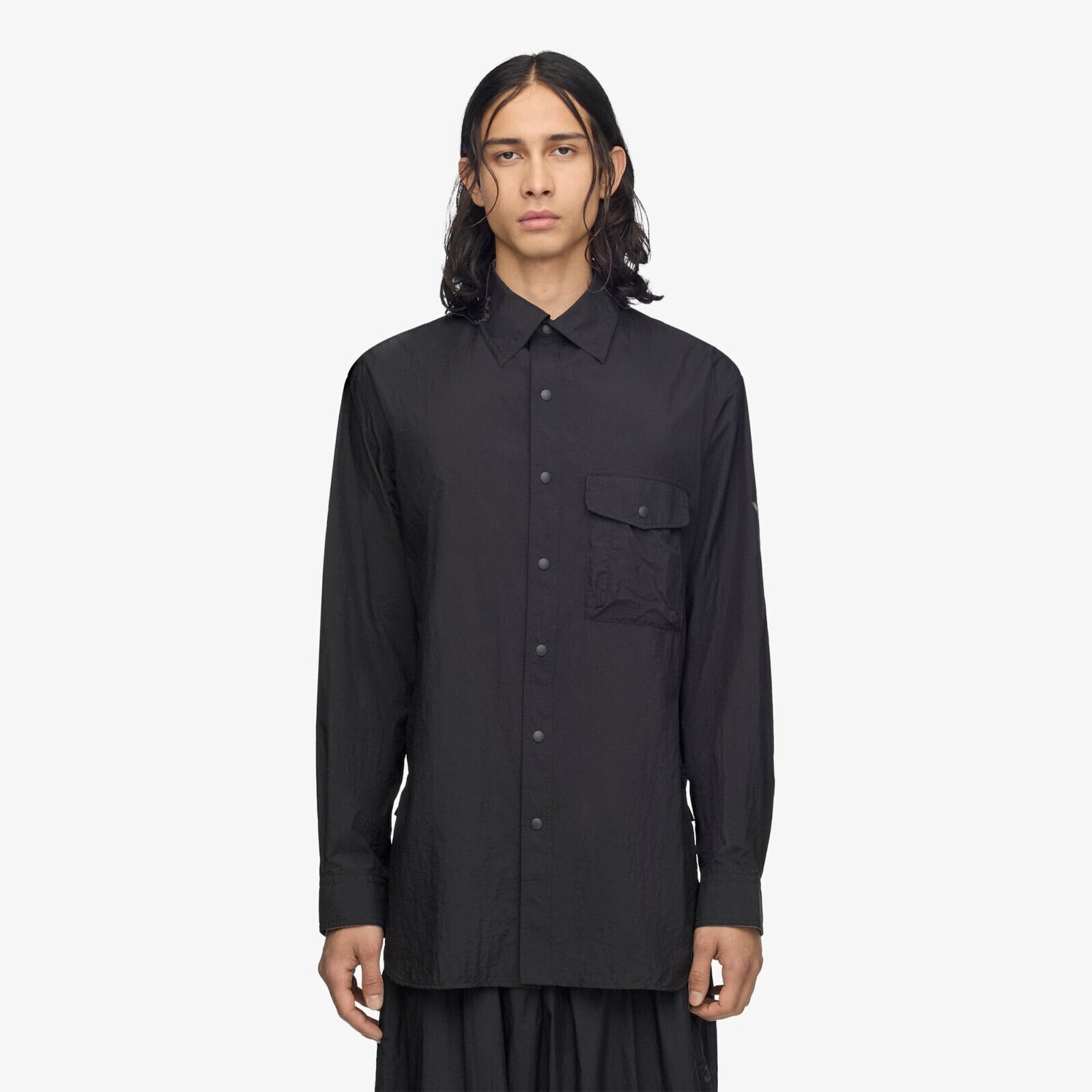 Shirt Y-3 Gradient 3 Stripes Nylon Overshirt UNISEX Black L