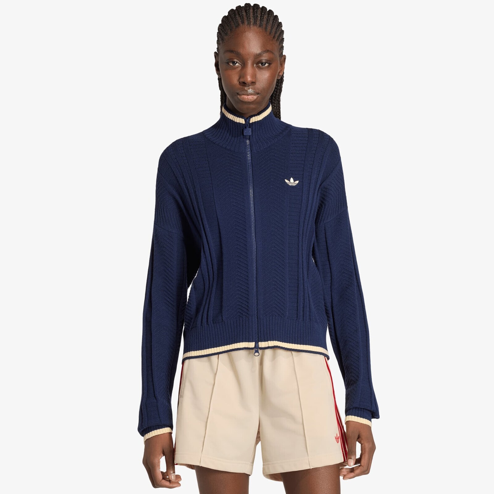 Sweater adidas Cable Knit Firebird Track Top Night Indigo XL
