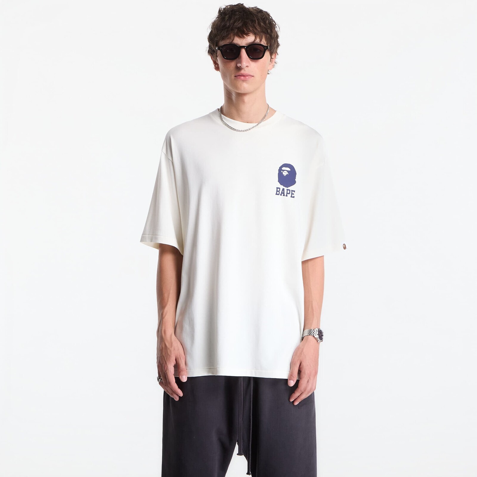 T-shirt A Bathing Ape Lukewarm Water Logo Relaxed Fit Tee UNISEX Ivory M