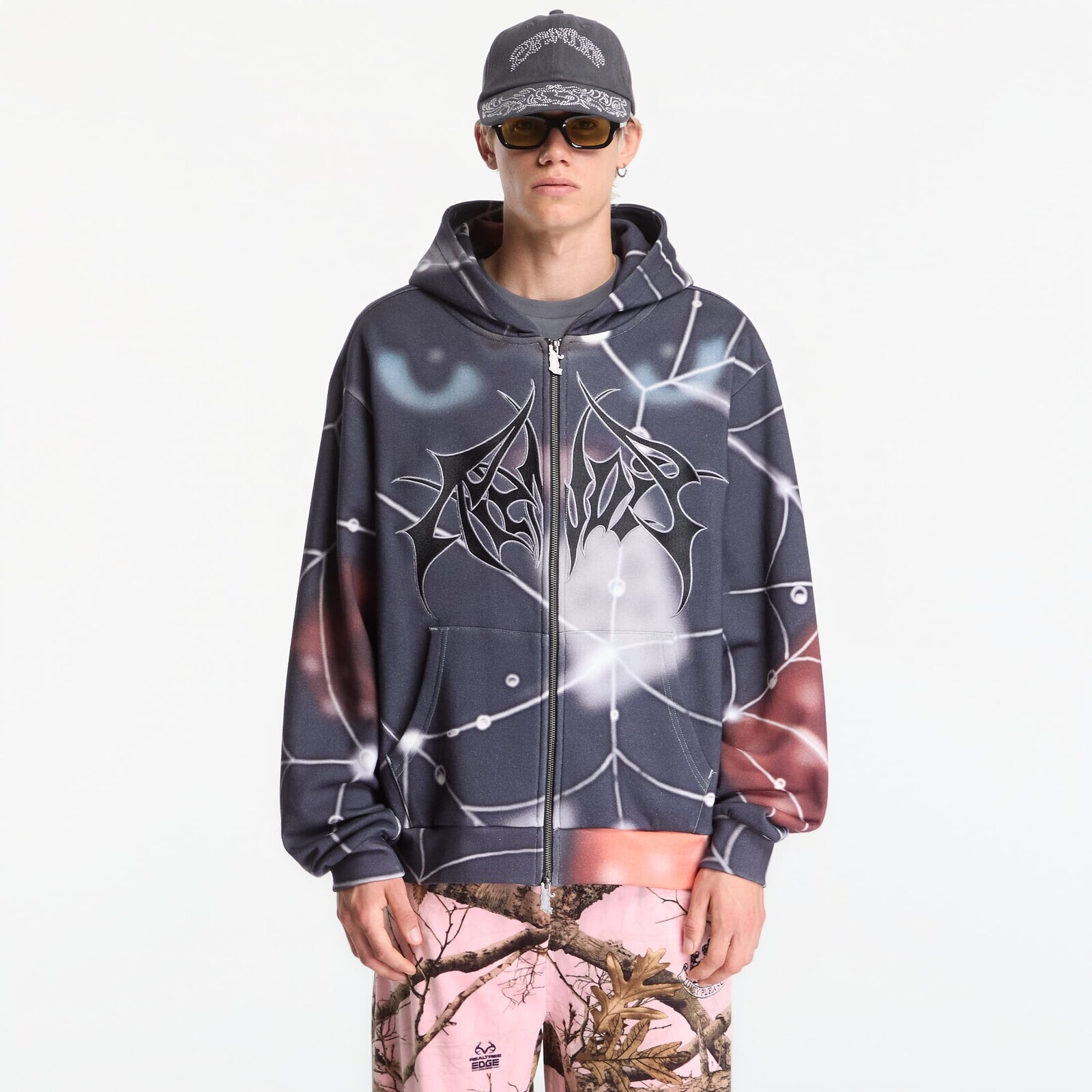 Sweatshirt RIPNDIP Redemption Zipup Hoodie Charcoal Sun Fade M