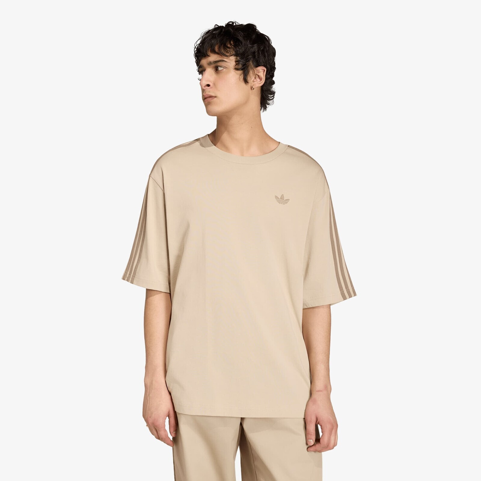 T-shirt adidas Adicolor 3-Stripes Oversized T-Shirt Khaki Three/ Khaki Six L