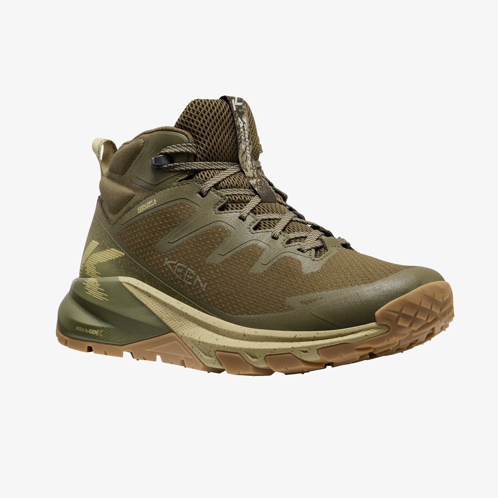Sneakers KEEN Targhee Apex Mid Wp Men Dark Olive/ Khaki UK 9.5