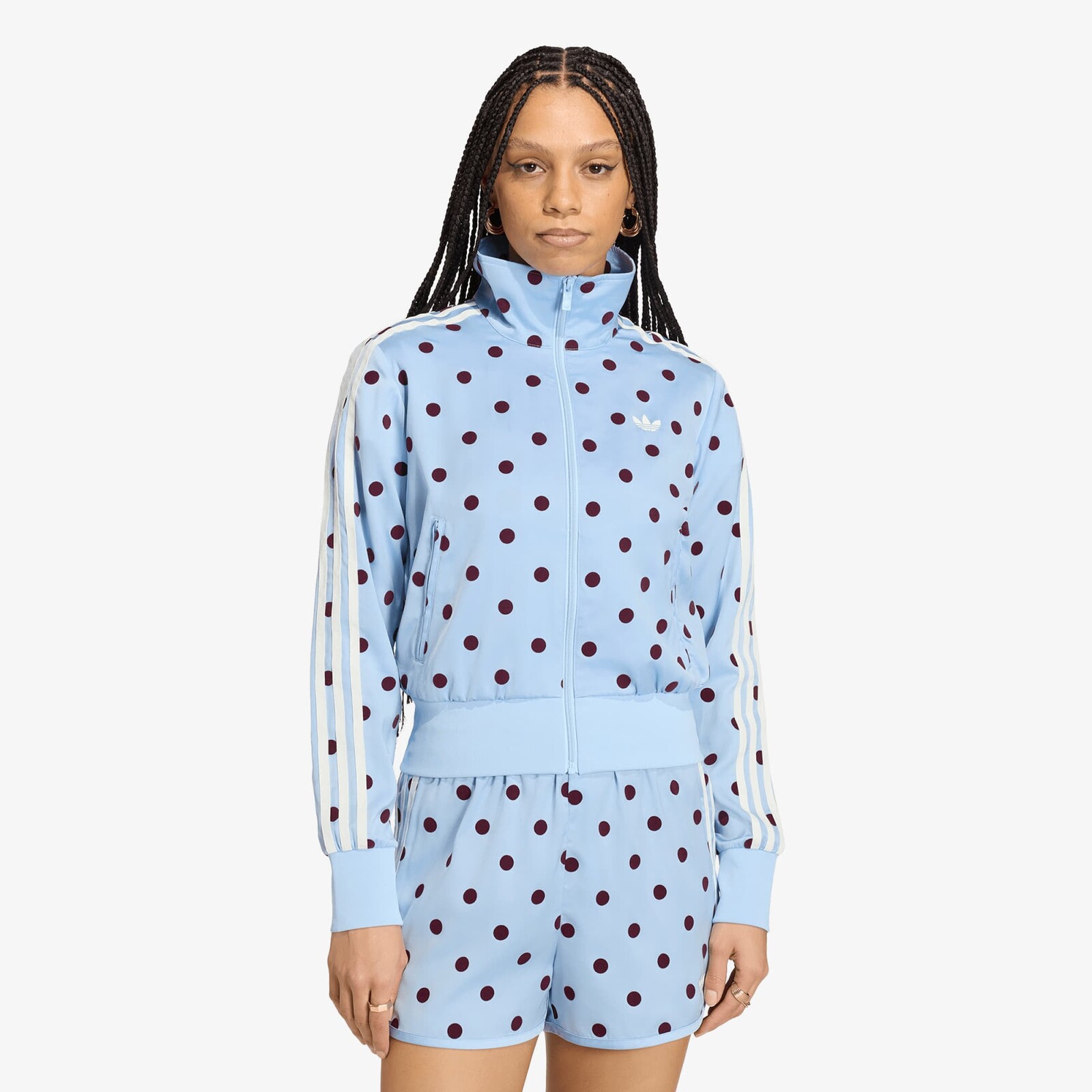 Jacket adidas Satin Polka Dots Tt Track Top Clear Sky XS