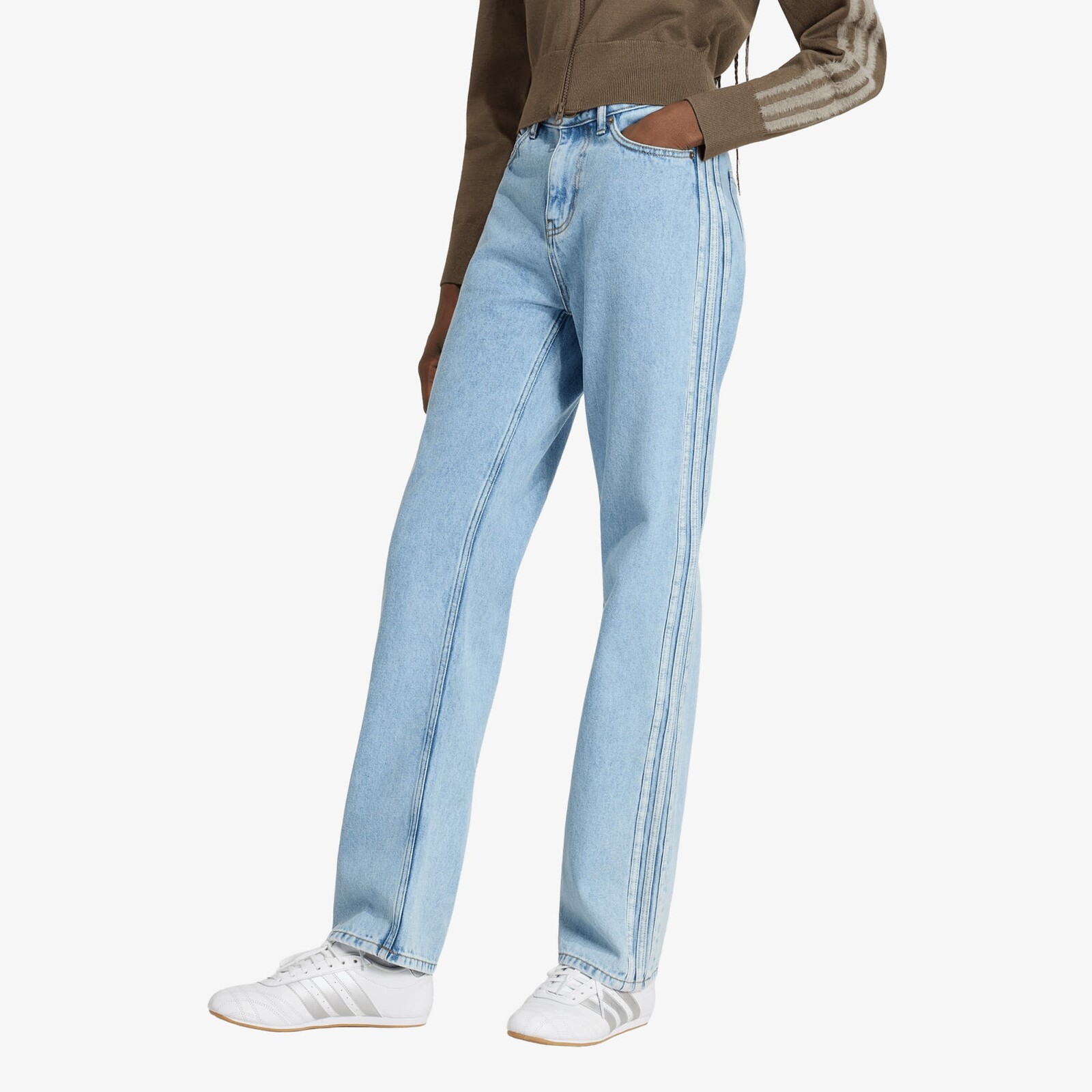 Pants adidas Firebird Mid Rise Straight Denim Pant Light Denim 28/30