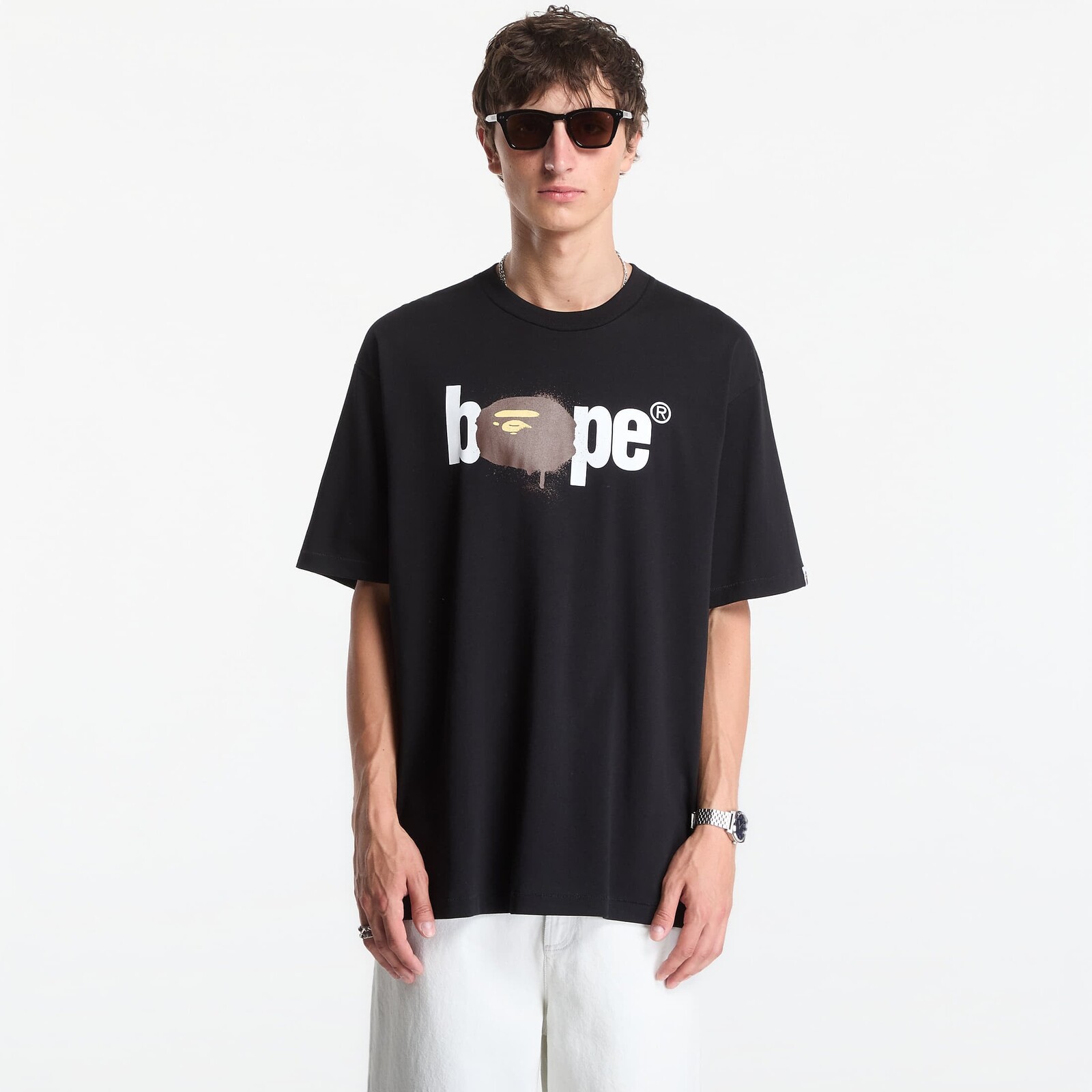 T-shirt A Bathing Ape Graffiti Bape Logo Relaxed Fit Tee UNISEX Black M