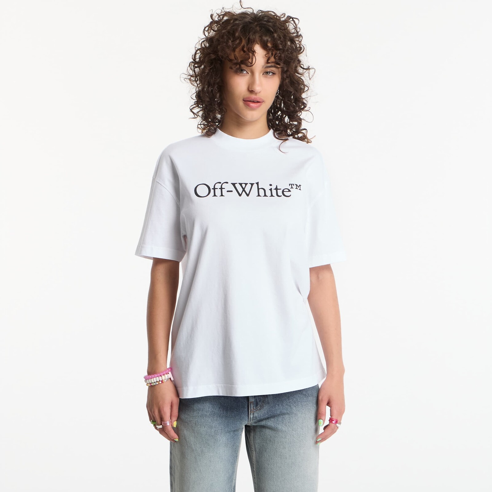 T-shirt Off-White Big Logo Bookish Regular Tee White S