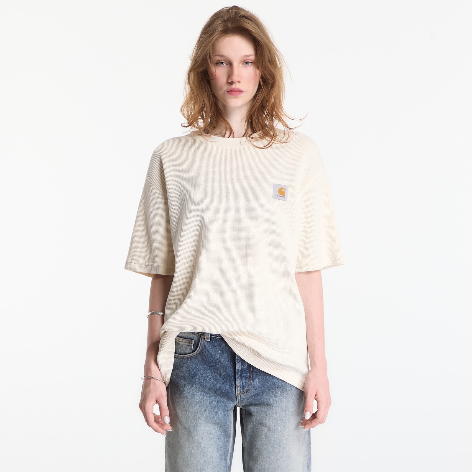 T-shirt Carhartt WIP S/S Nelson Waffle T-Shirt UNISEX Natural M