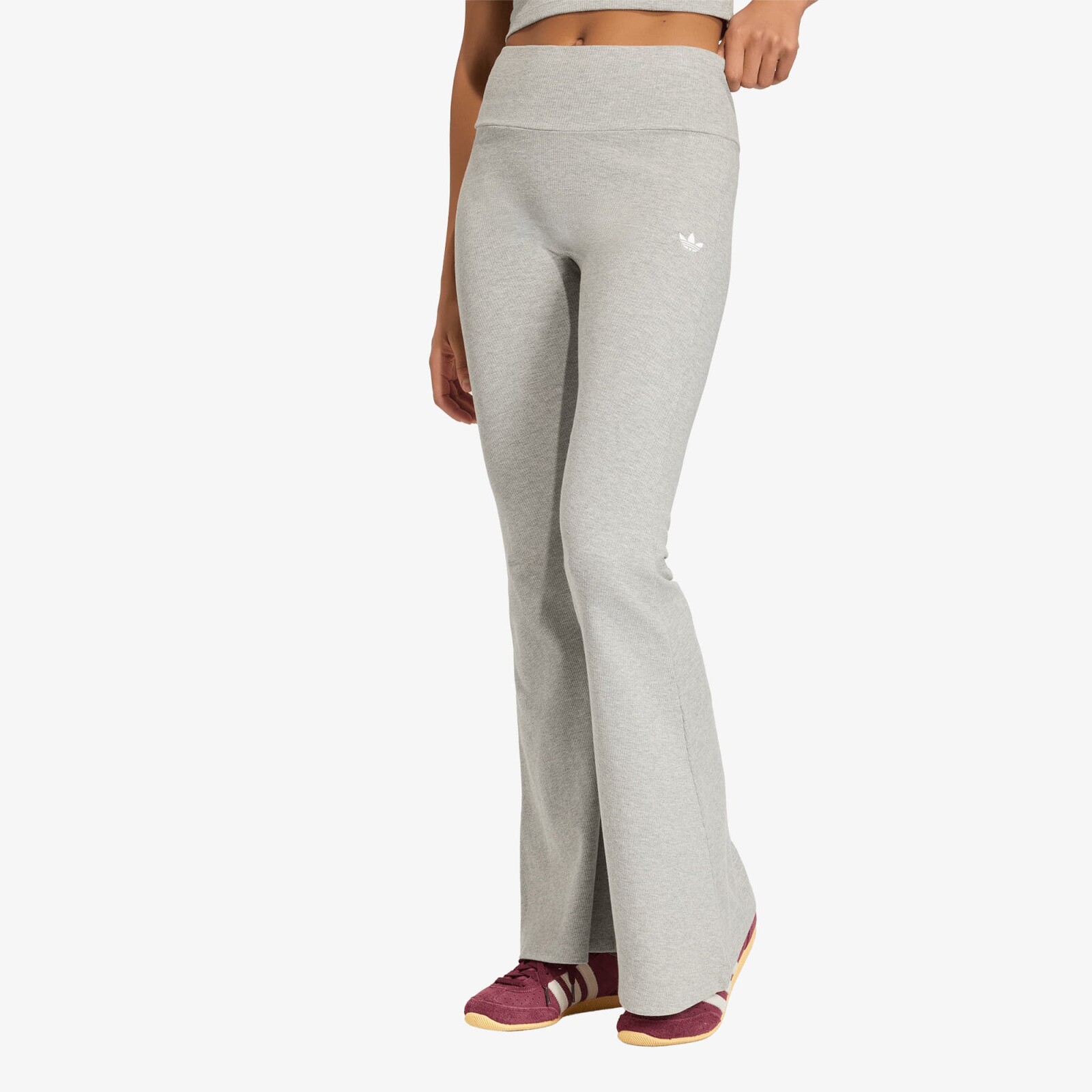 Pants adidas Essentials Rib Flared Leggings Tights Medium Grey Heather M