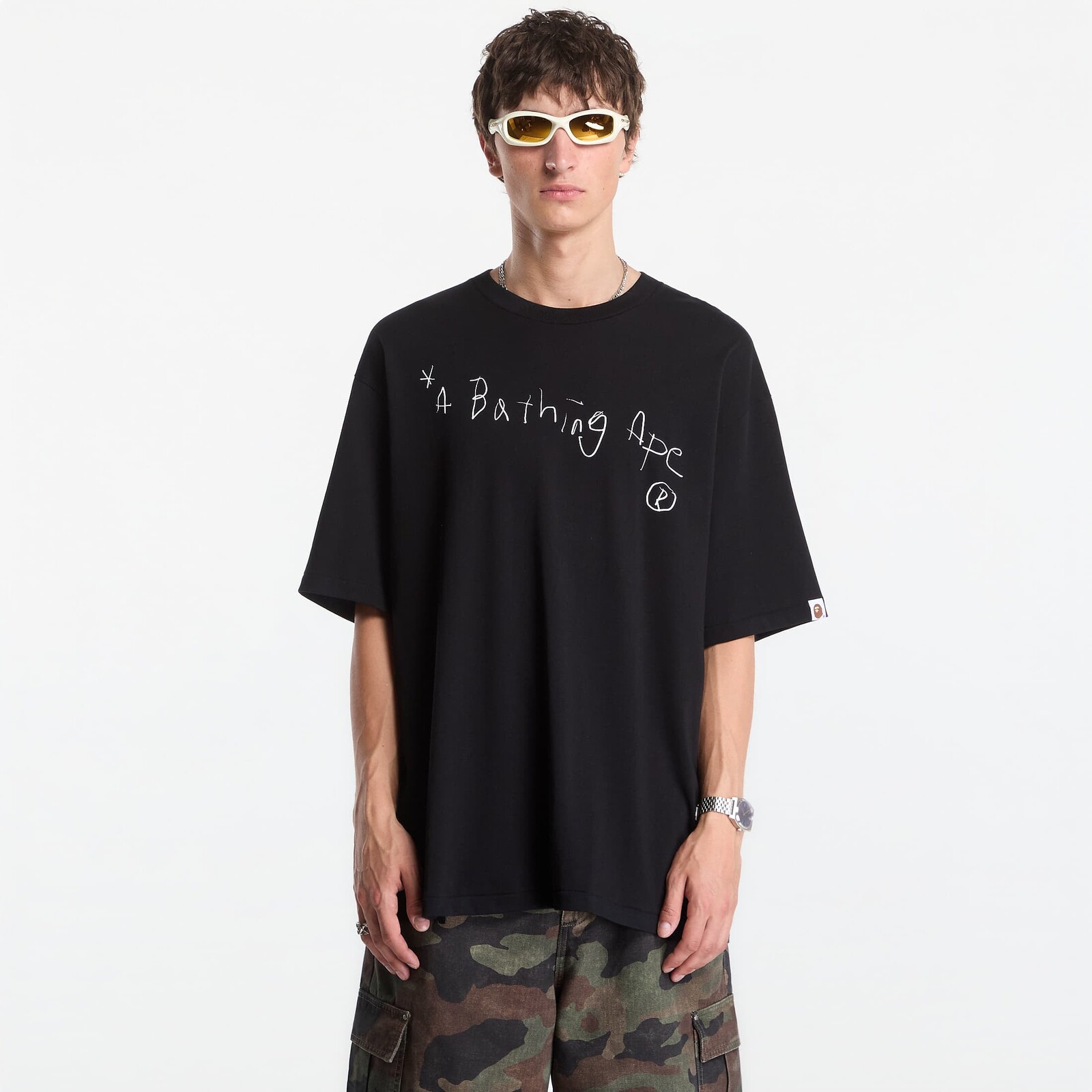 T-shirt A Bathing Ape Hand Draw A Bathing Ape Relaxed Fit Tee UNISEX Black XL
