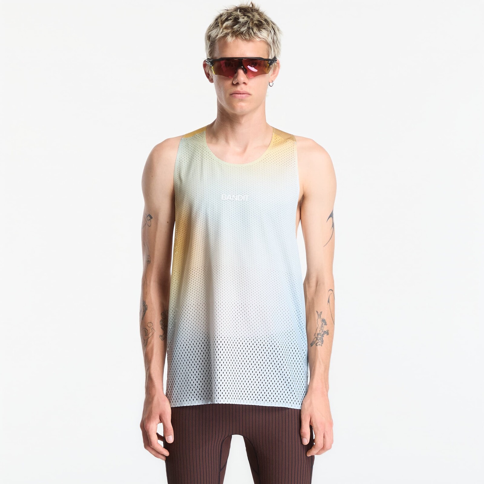 Tank top BANDIT Shredder™ Race Singlet with Flopack™ Lagoon Multi L