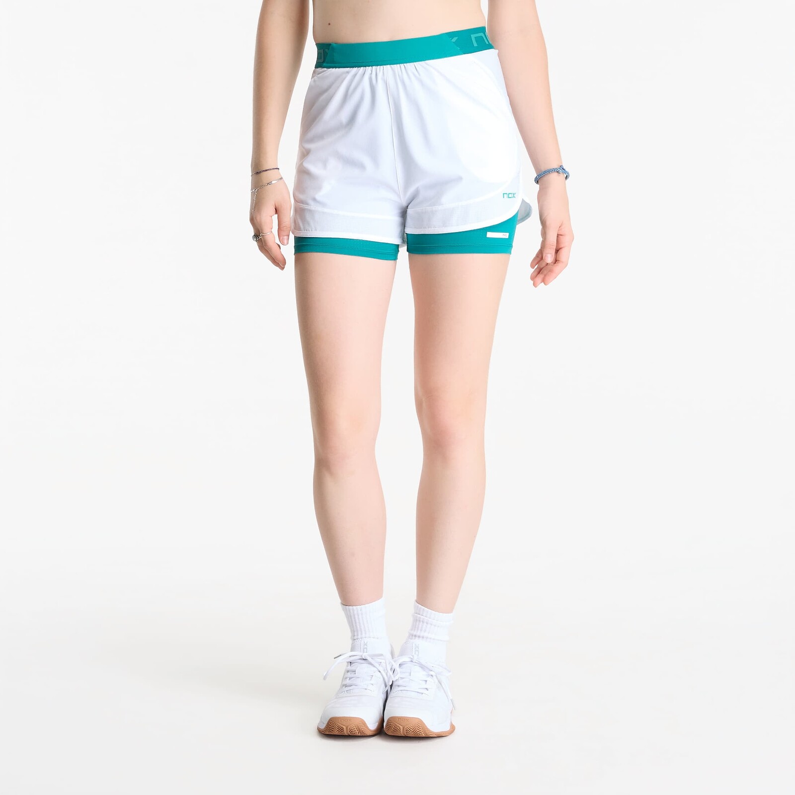 Nox Pro Shorts White/ Ivy Green XS