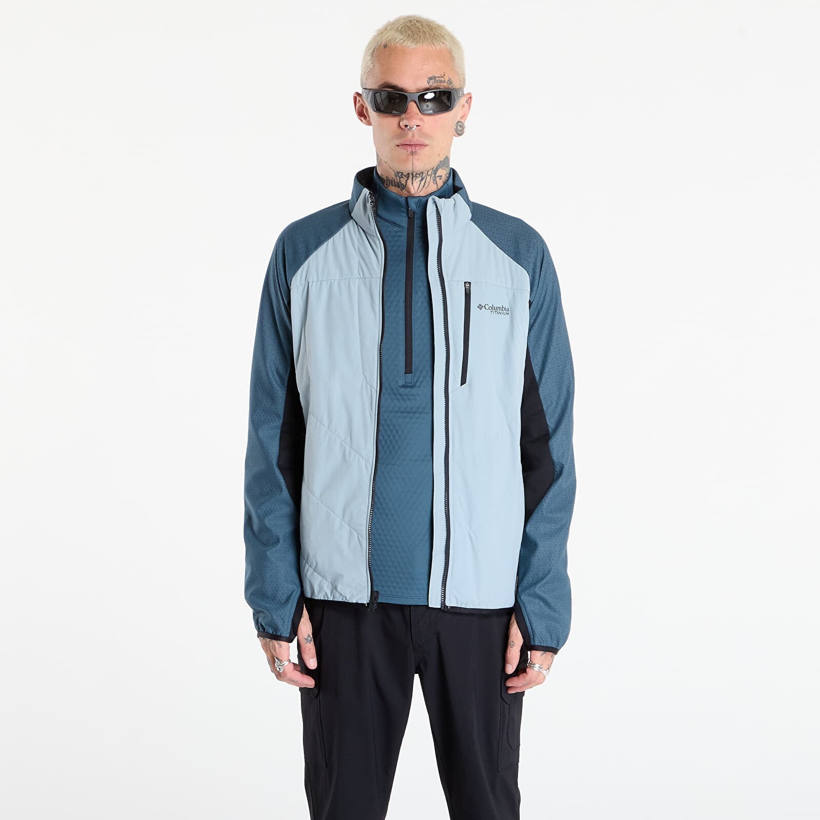Sweatshirt Columbia Arctic Crest™ Hybrid Full Zip Crushed Blue/ Everblue/ Black S