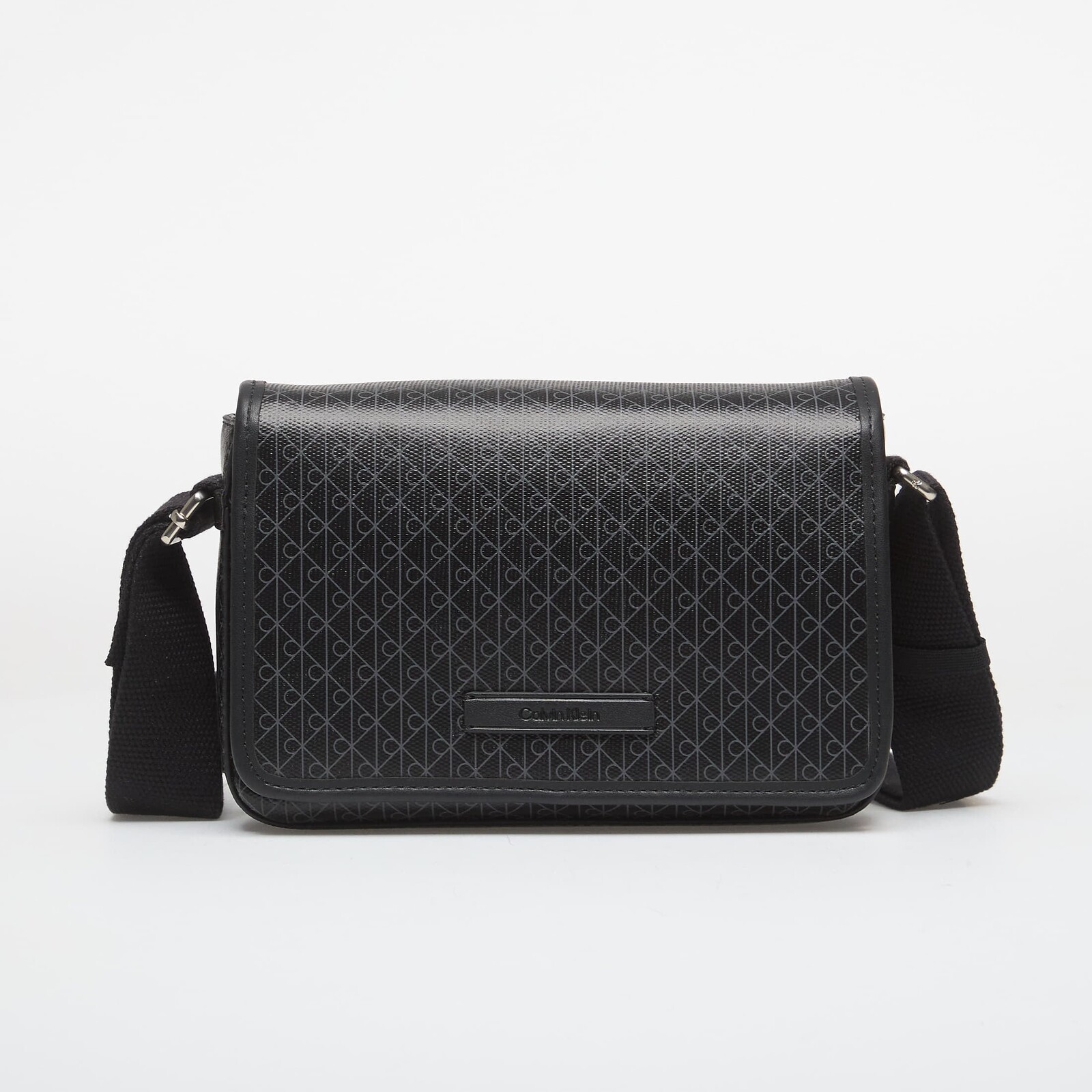 Bag Calvin Klein Emblem Aop Coated Small Flap Mes Black/ Aop Universal