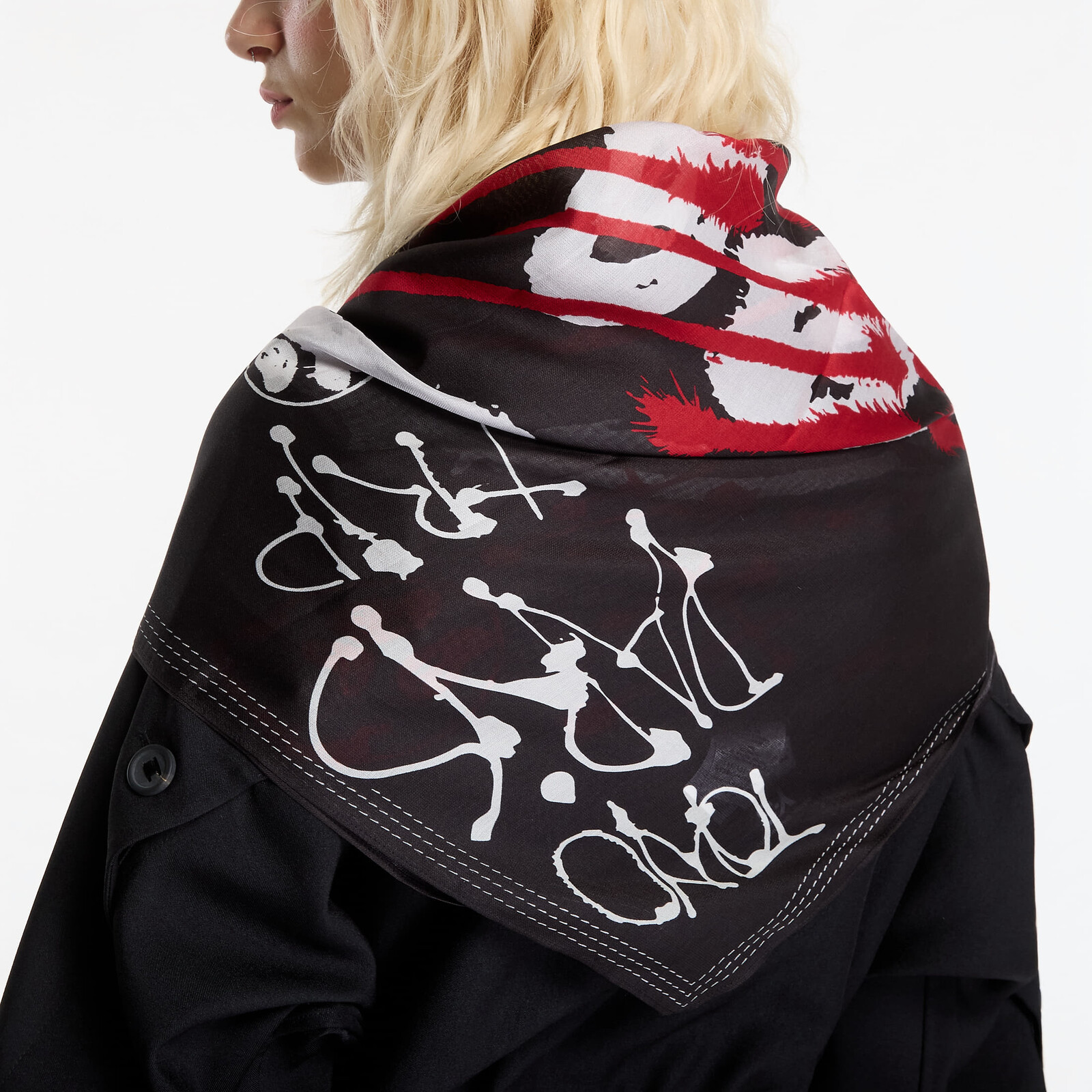 Y-3 Chito Graphic Scarf L Black Universal