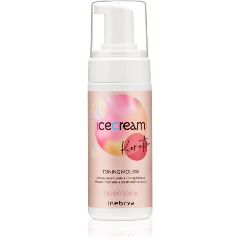 Inebrya Keratin Toning Mousse regenerating foam for hair s keratinem 150 ml