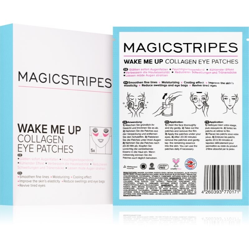 MAGICSTRIPES Wake Me Up Collagen Eye Patches collagen eye mask for tired skin 5 pc