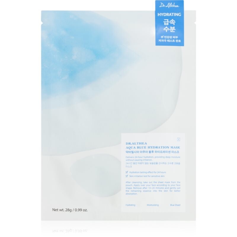 Dr. Althea Aqua Blue Hydration Mask moisturising face sheet mask with soothing effect 28 g