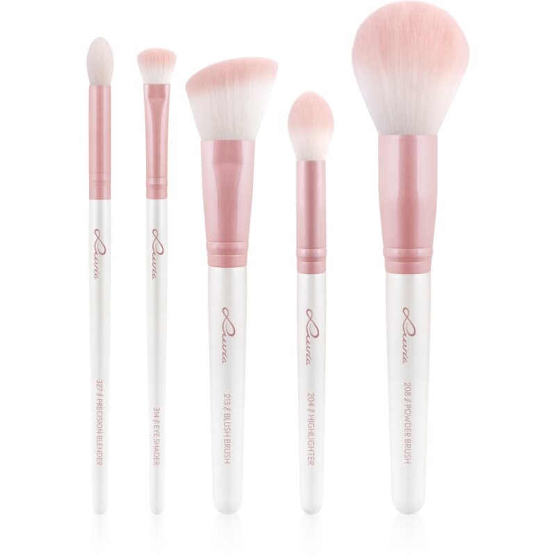 Luvia Cosmetics Daily Essentials makeup brush set with a pouch Candy