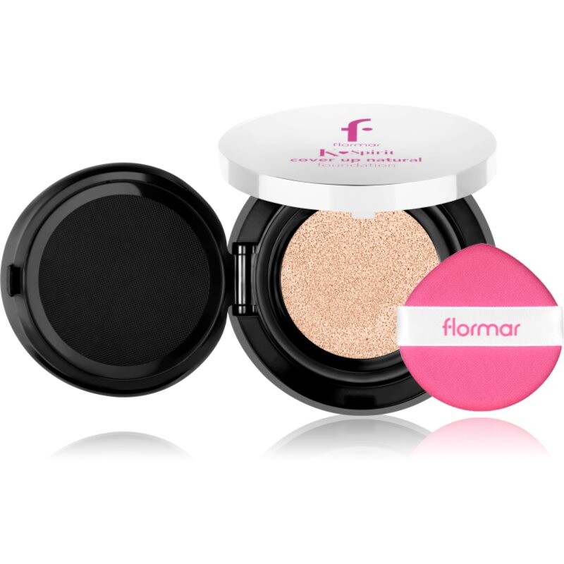 flormar K-Spirit Cover Up Natural Cushion Foundation long-lasting compact foundation shade 001 - Fair 80 g