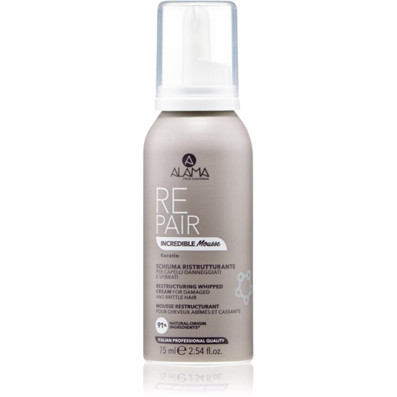 Alama Professional Repair Incredible Mousse foam for the treatment of damaged hair 75 ml