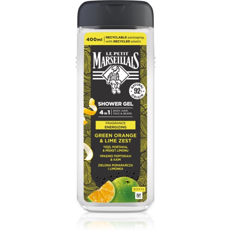 Le Petit Marseillais Green Orange & Lime Zest shower gel 4-in-1 for men 400 ml