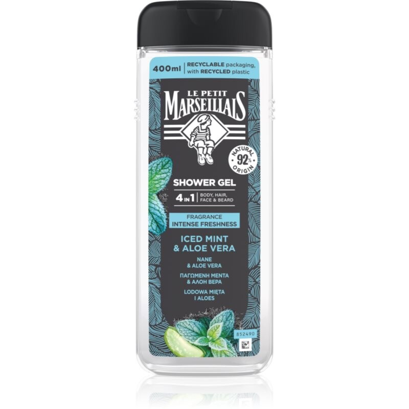 Le Petit Marseillais Iced Mint & Aloe Vera shower gel 4-in-1 for men 400 ml