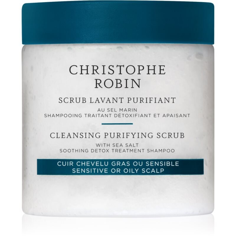 Christophe Robin Purifying Scrub With Sea Salt deep cleansing scrub with sea salt 250 ml