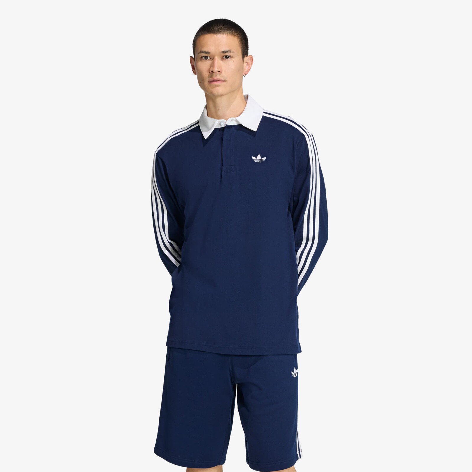 T-shirt adidas 3-Stripes Rugby Longsleeve Polo Night Indigo XL