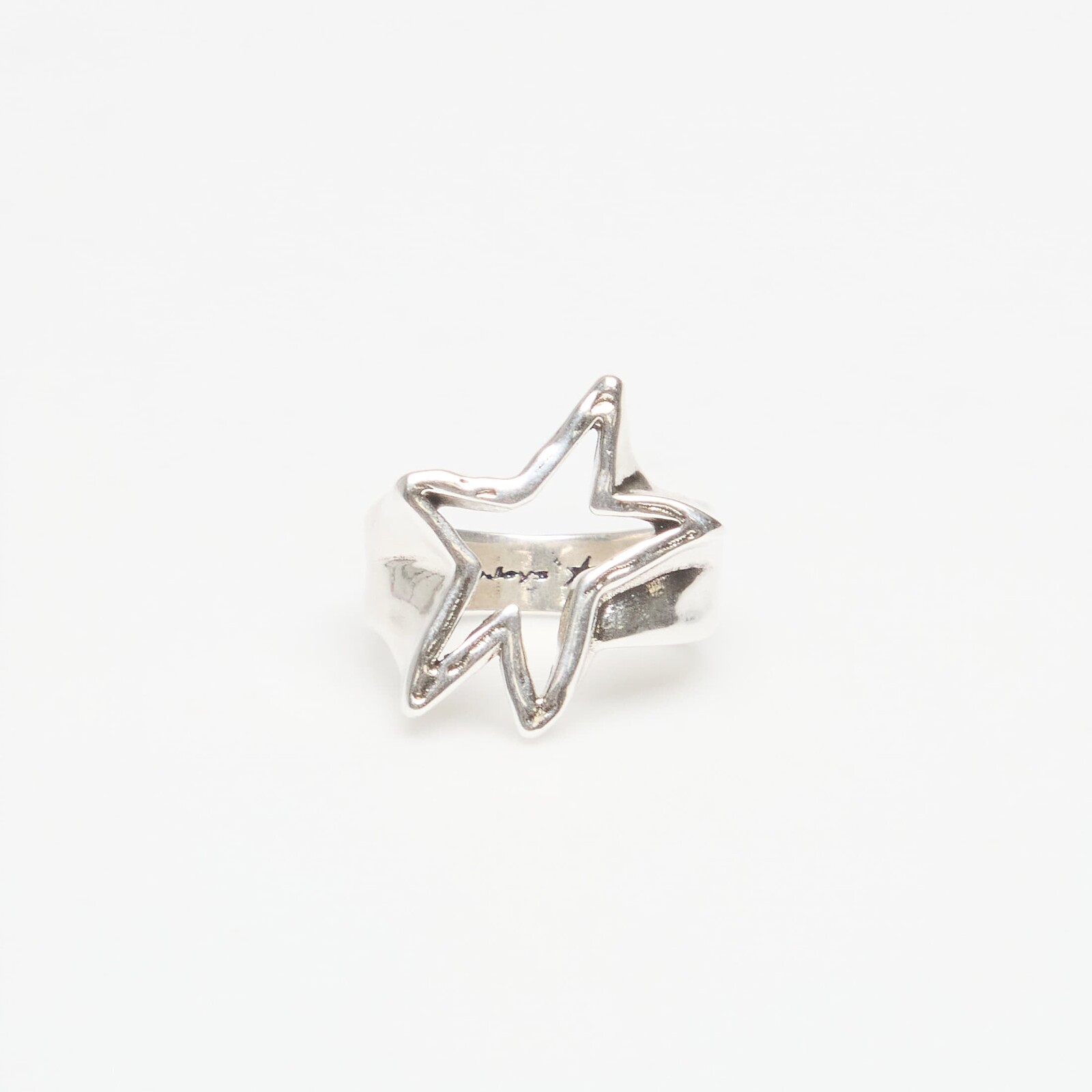 TwoJeys Ignorant Empty Star Ring Silver 56 mm