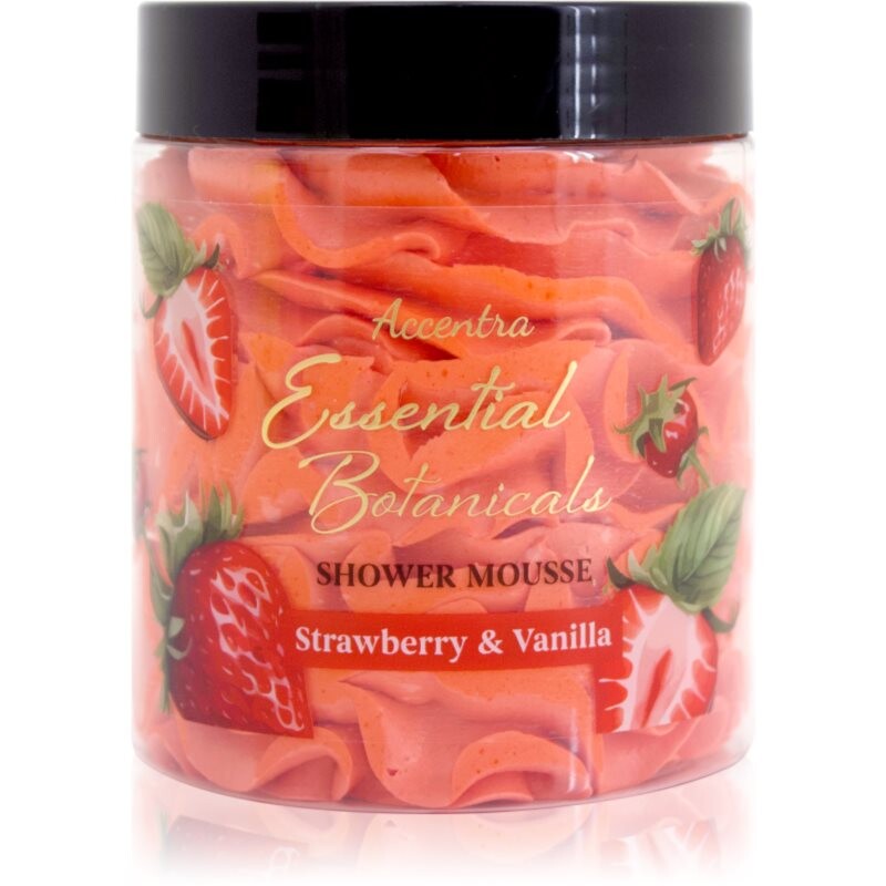 Accentra Essential Botanicals Shower Mousse shower foam with aroma Strawberry & Vanilla 200 g