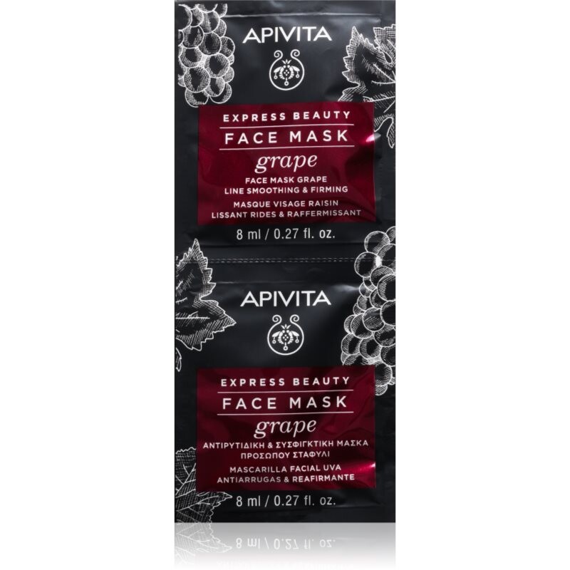 Apivita Express Beauty Grape firming face mask 2x8 ml