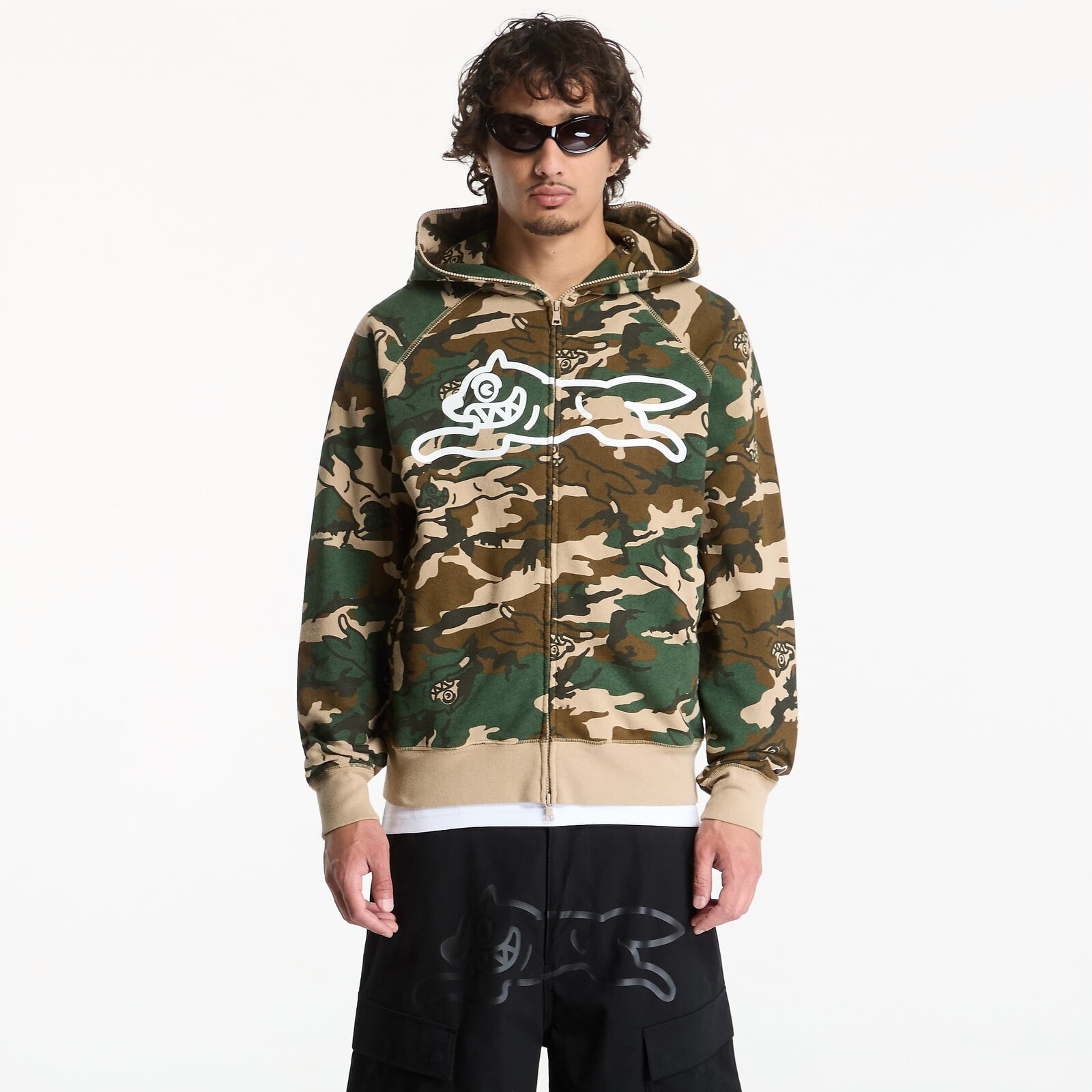 Sweatshirt Billionaire Boys Club Icecream Running Dog Woodland Camo Zip Through Hood Multi M