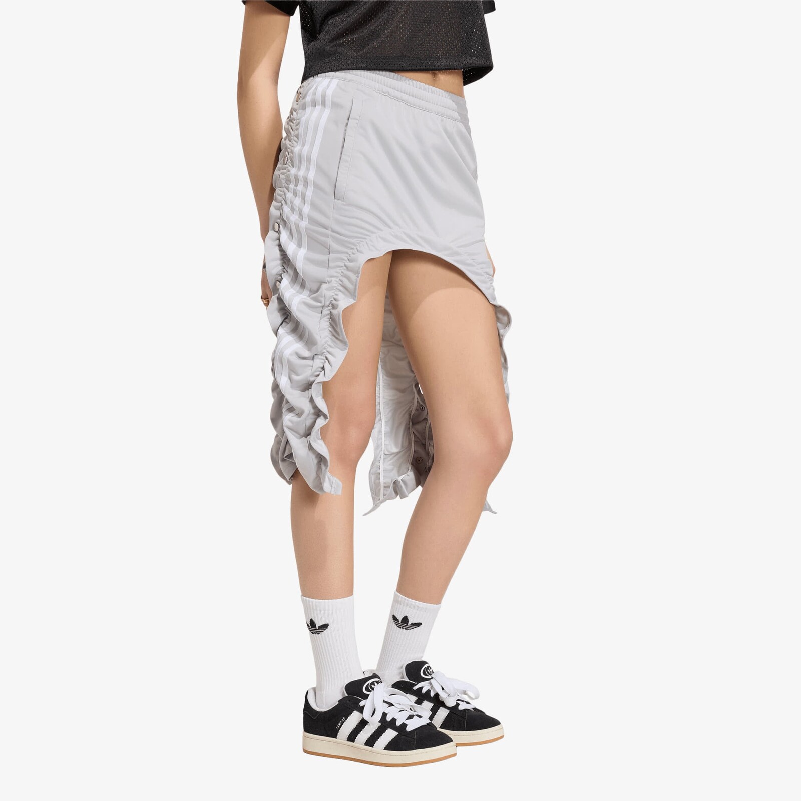 adidas Adibreak Ruched Skirt Grey Two L