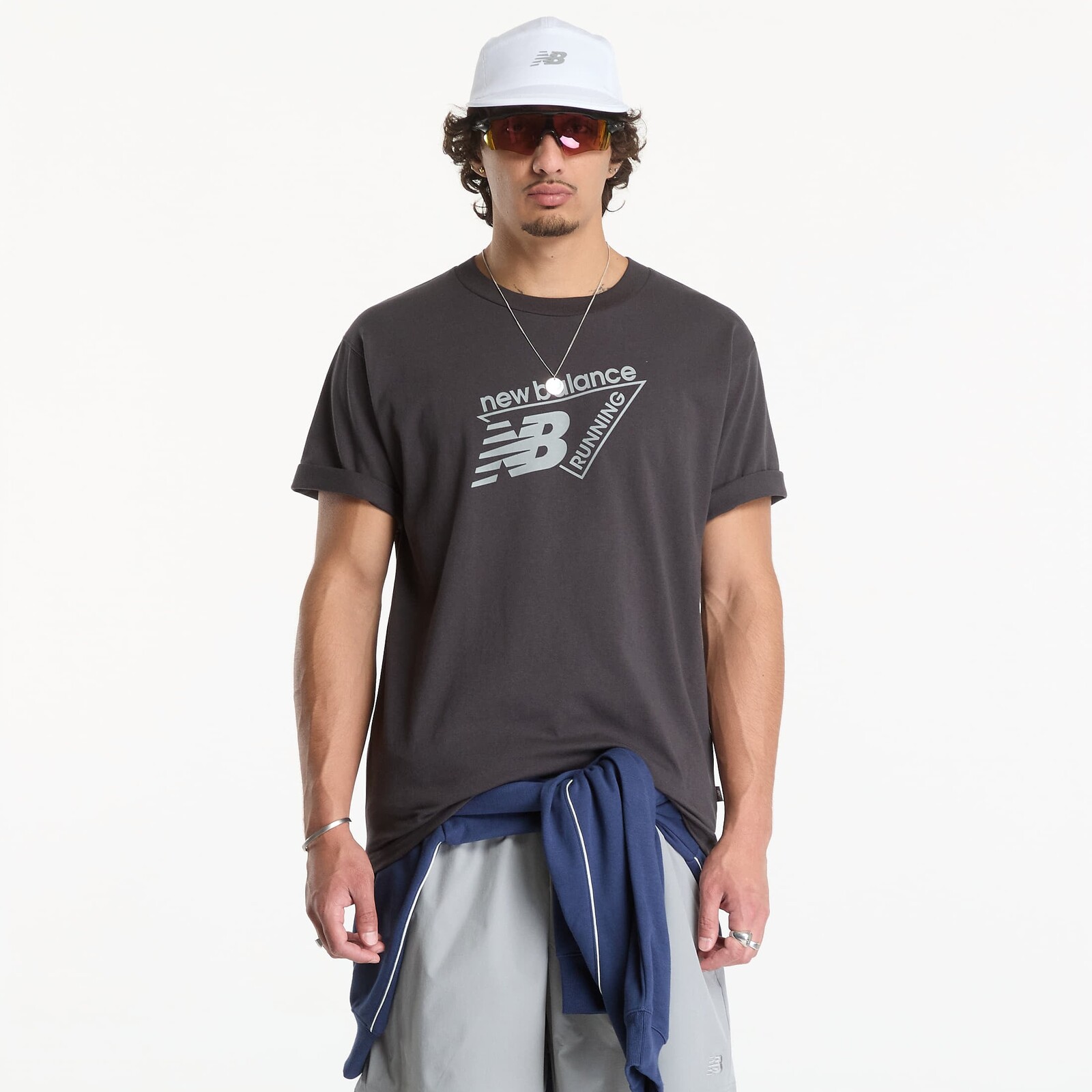 T-shirt New Balance Classic Tri-Logo T-shirt Black Cement L