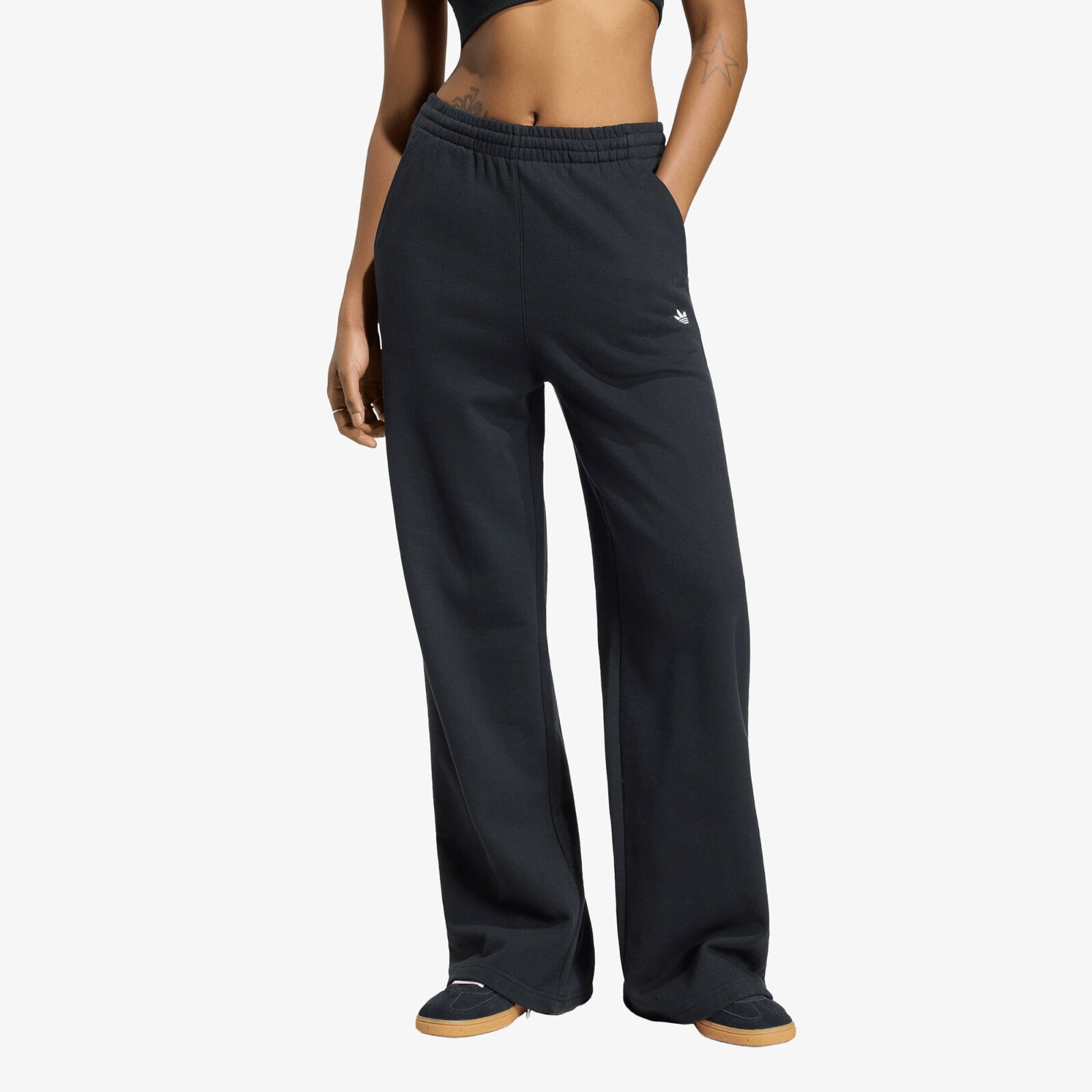 Pants adidas Essentials Wide Leg French Terry Pants Black M