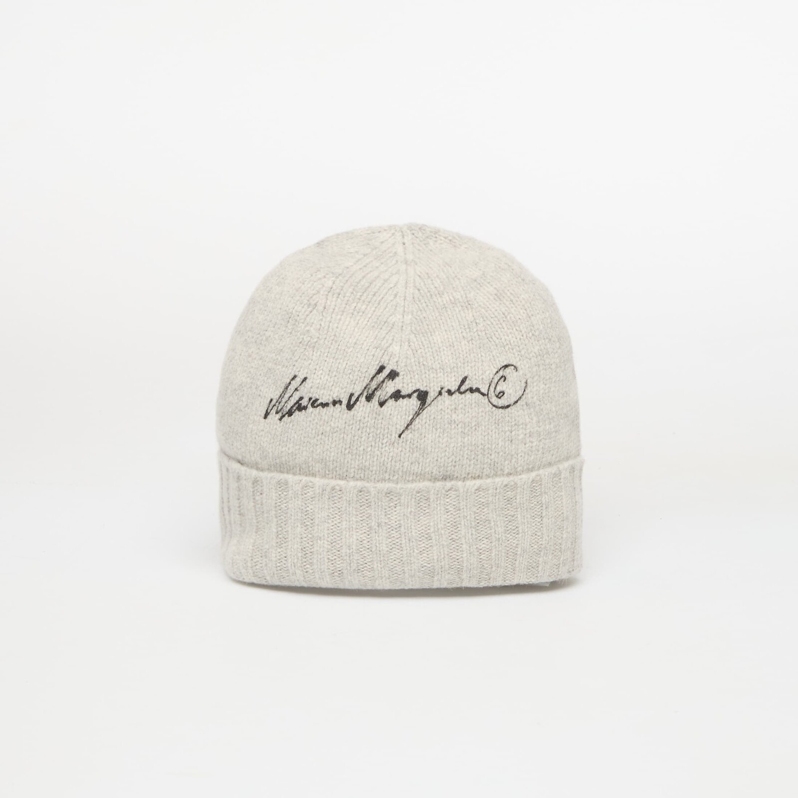MM6 Beanie Grey Melange/ Black Print S