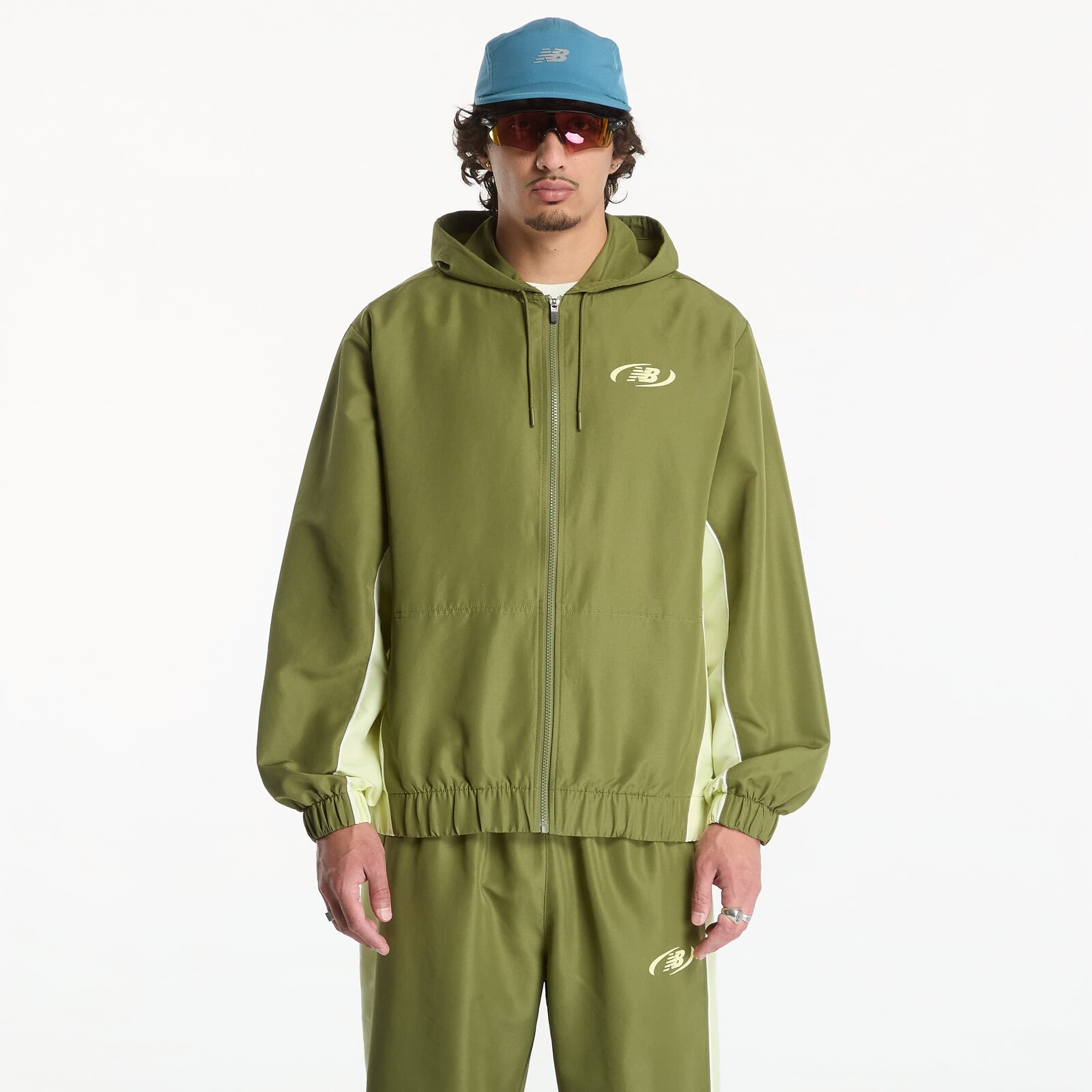 Jacket New Balance Trackside Woven Jacket Sport Green/ Fennel Seed L