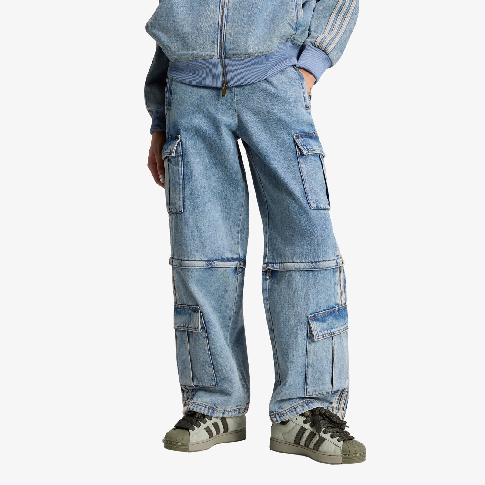 Pants adidas Mid Rise 2-in-1 Denim Pant Worn Blue Denim S