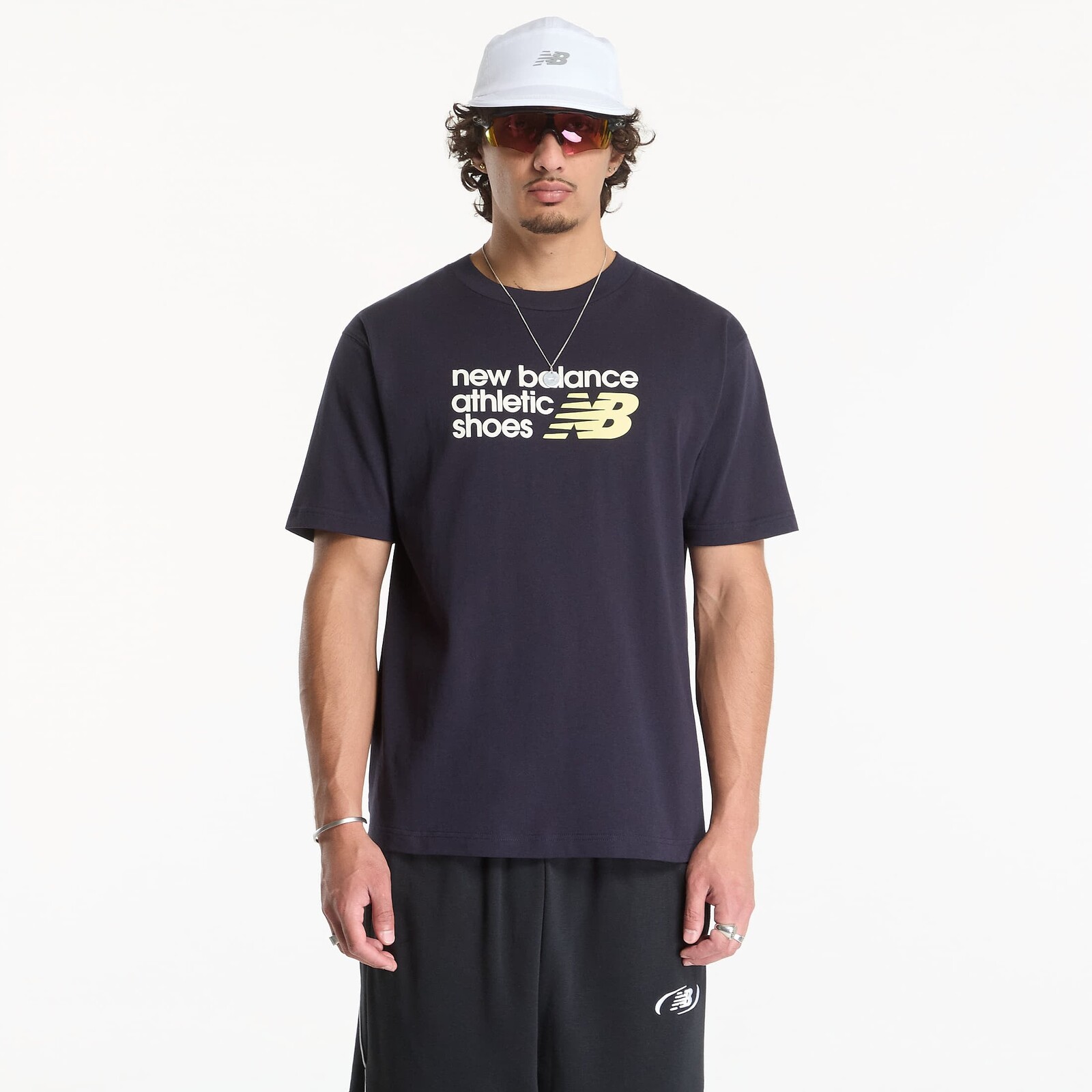 T-shirt New Balance Athletics Premium Relaxed Chest Logo T-Shirt Dark Night L