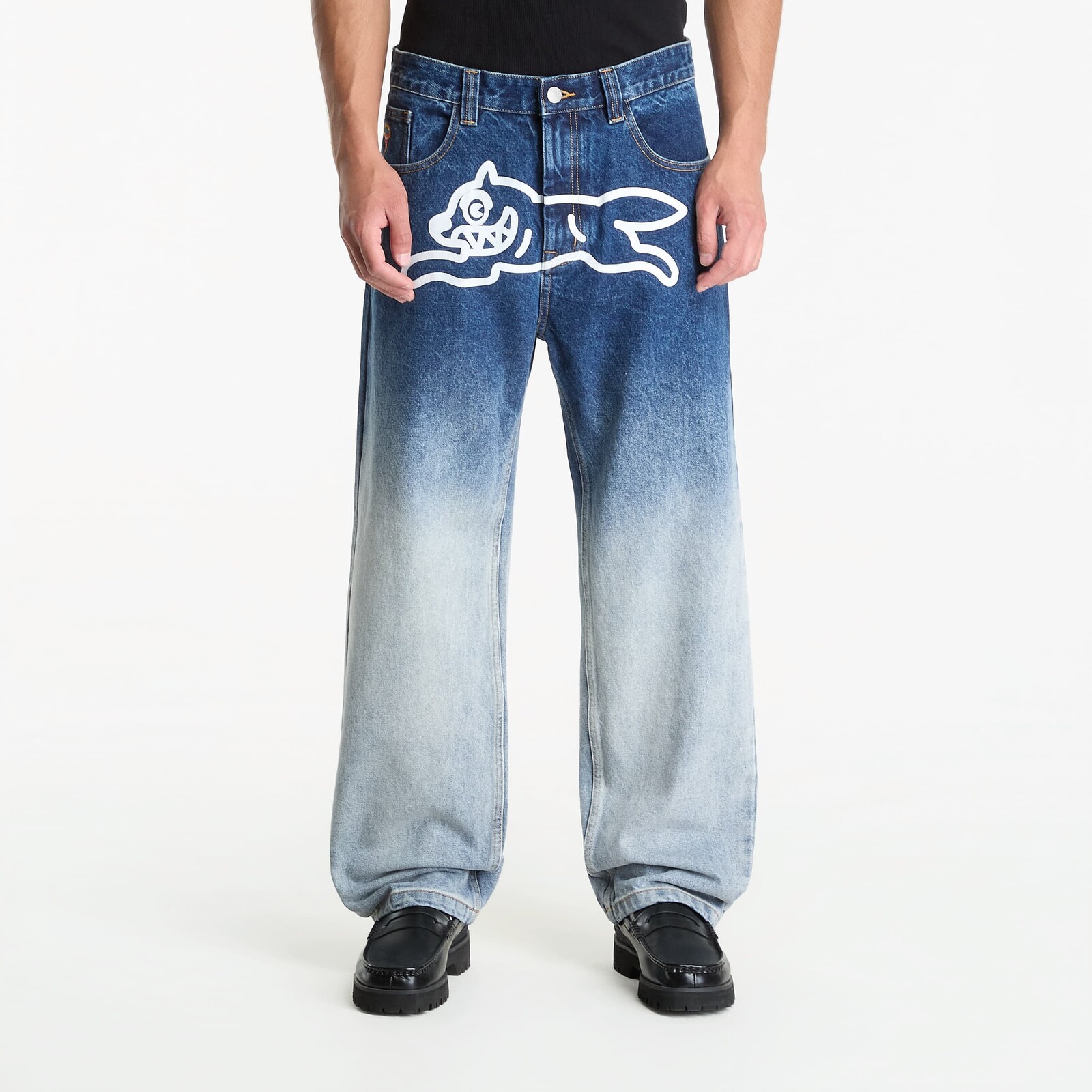 Pants Billionaire Boys Club Icecream Fade Out Running Dog Double Scoop Denim Pants Mid Wash Blue 34