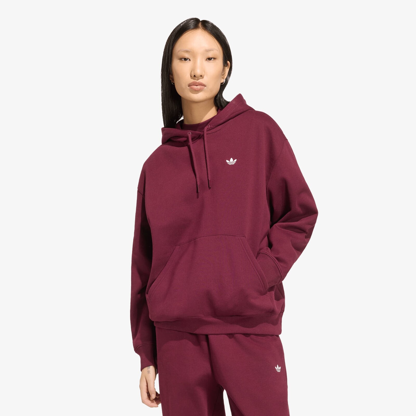 Sweatshirt adidas Essentials Oversized Fleece Hoodie Maroon S