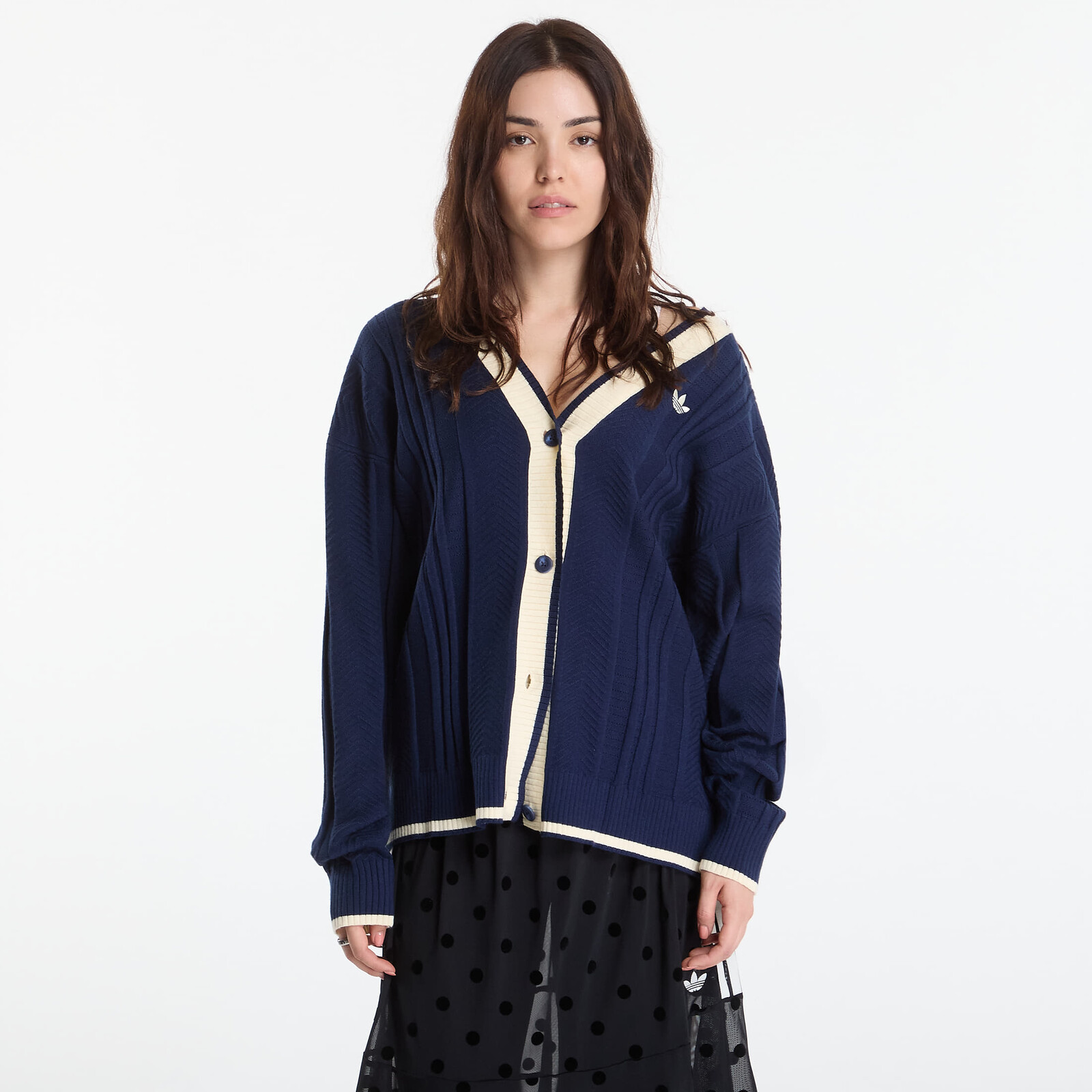 Sweater adidas Cable Knit Cardigan Night Indigo L