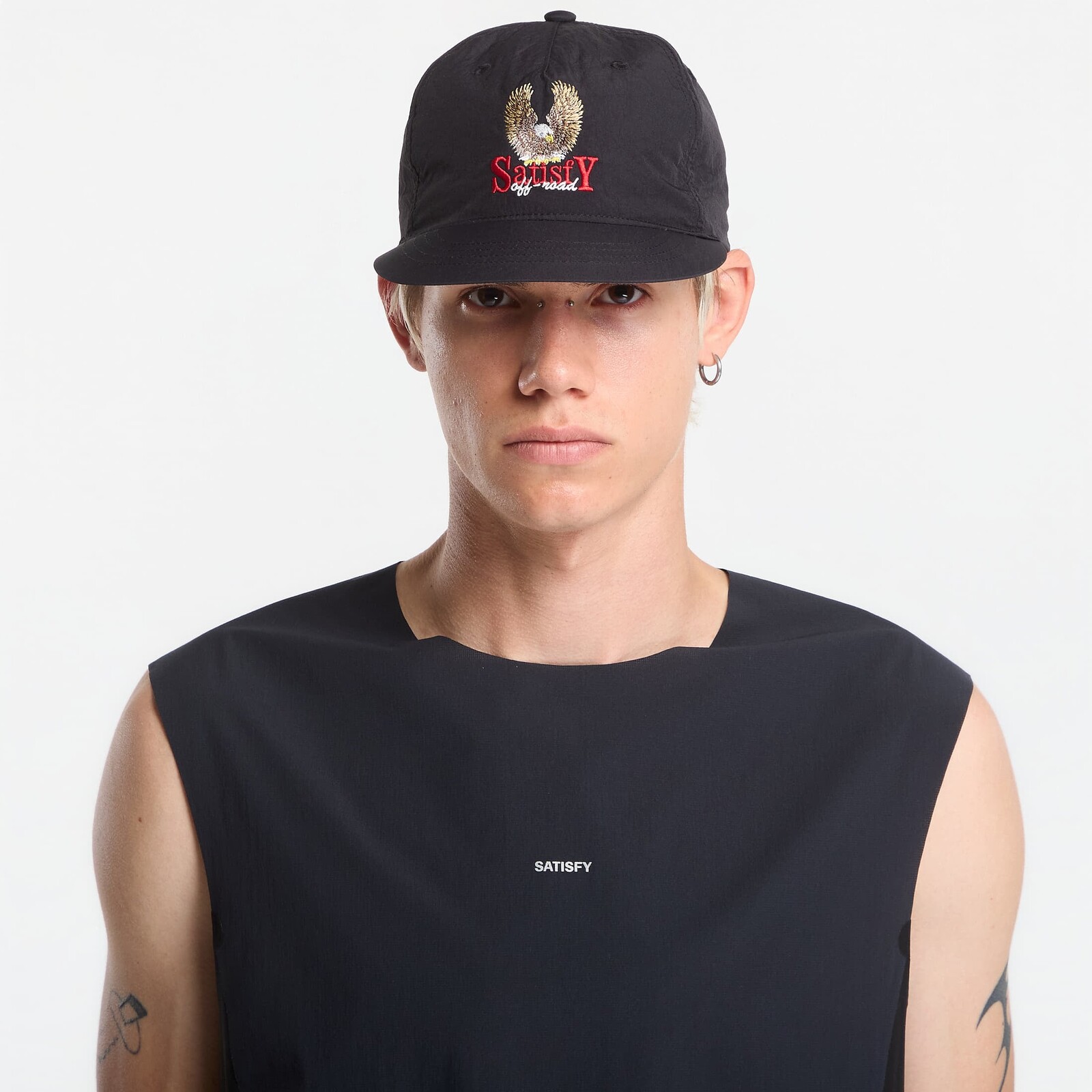 Satisfy FliteSilk 5 Panel Pinch Cap Matte Black/ Eagle Universal