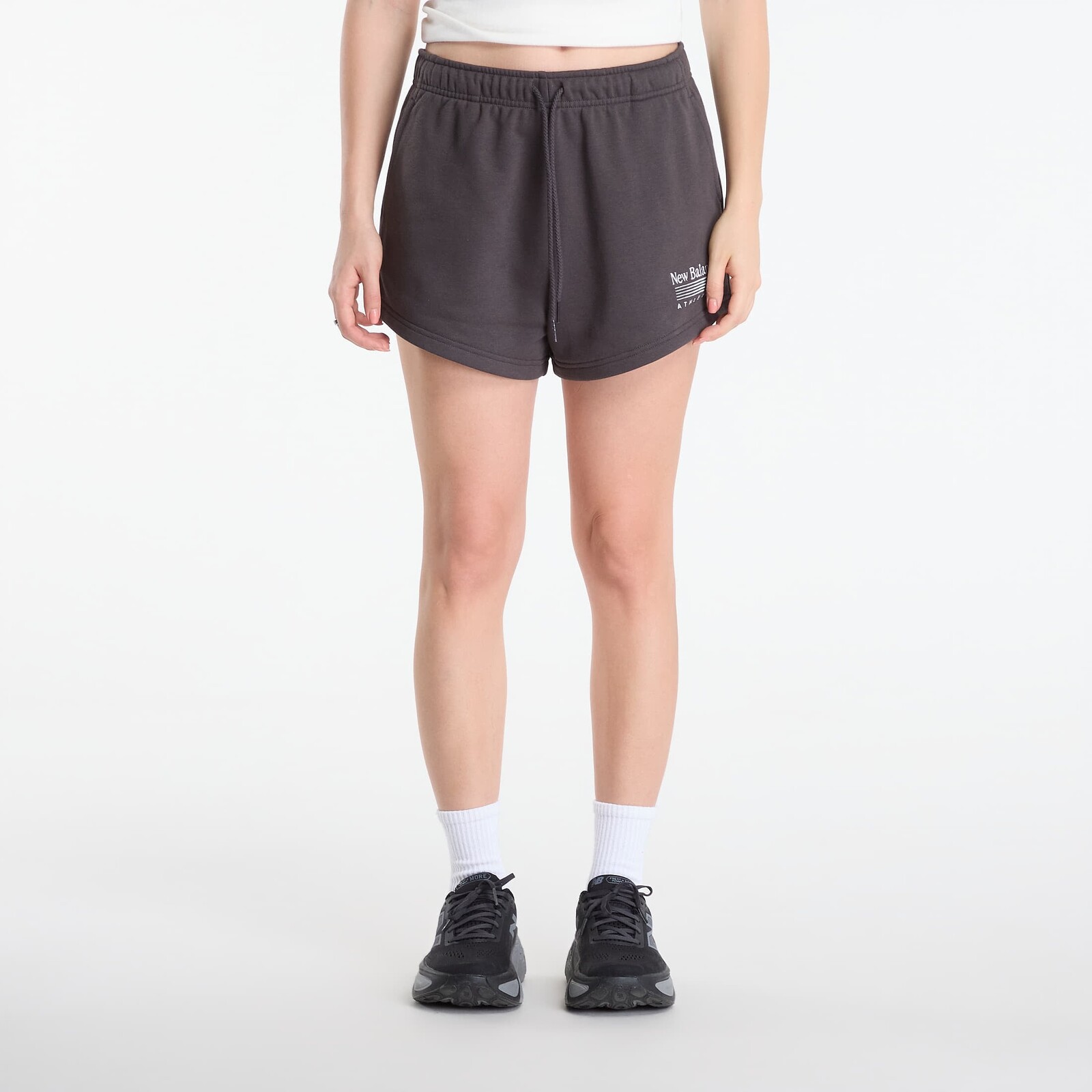 New Balance Trackside French Terry Short Black Cement XS