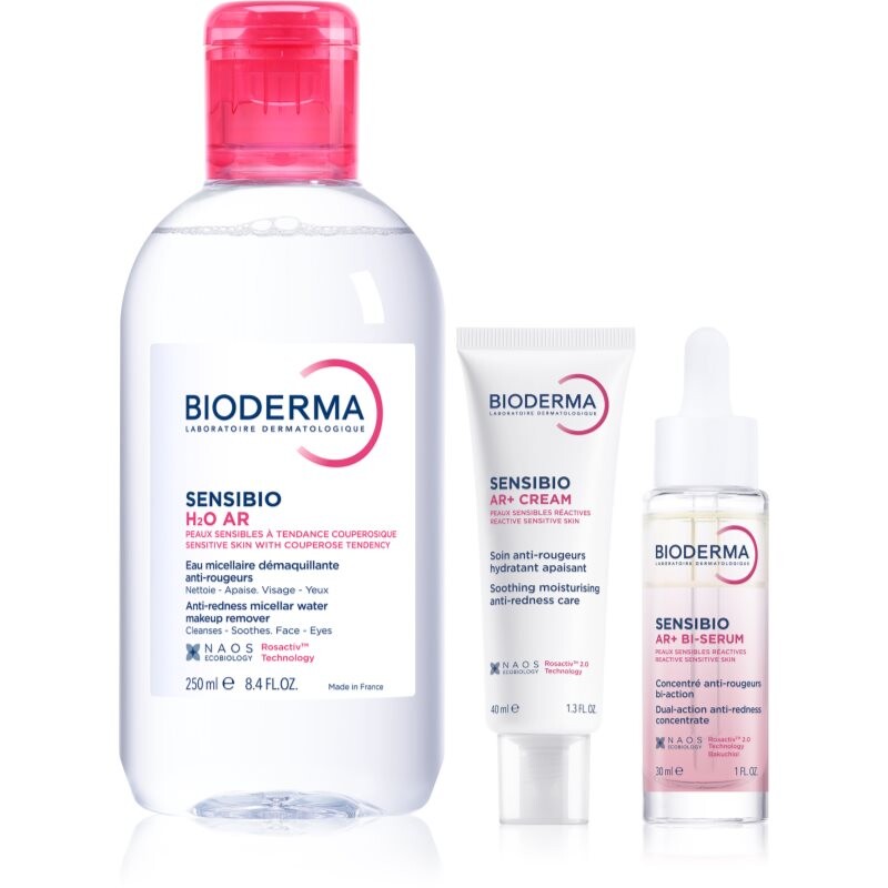 Bioderma Sensibio AR+ set for sensitive, redness-prone skin